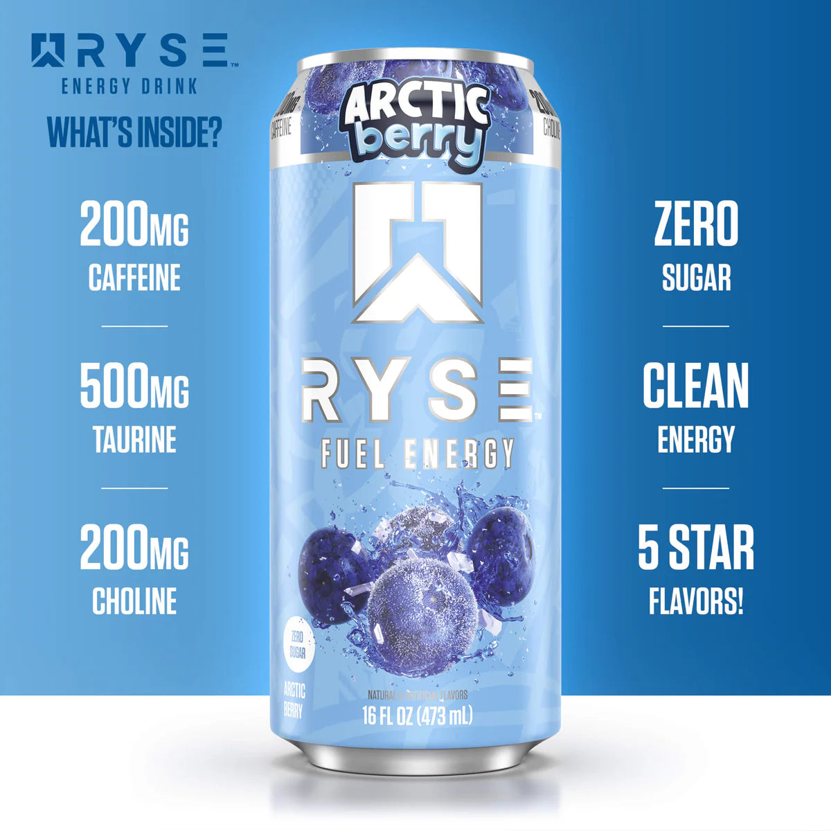 Ryse Fuel Energy Drink Arctic Berry 473 ml