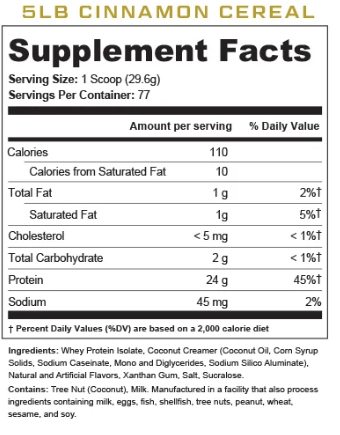 JAY CUTLER TOTAL ISO PROTEIN POWDER 5 LB. / CINNAMON
