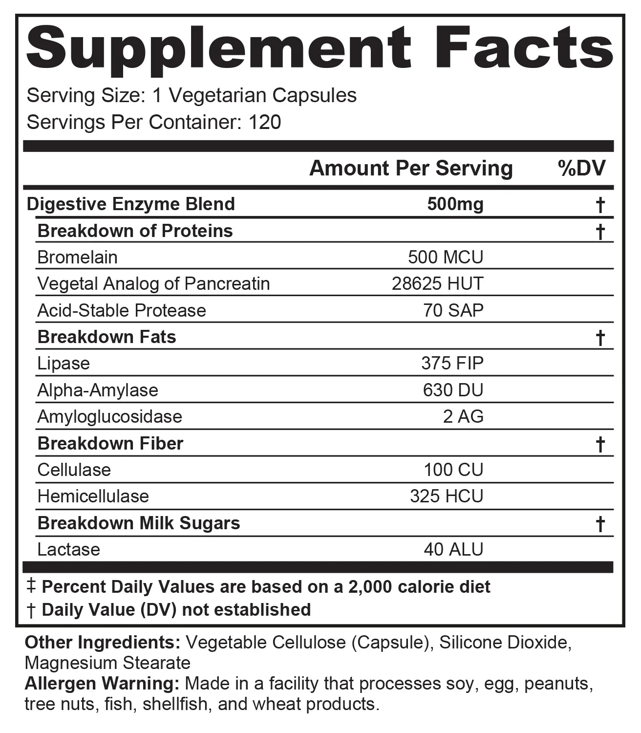 JAY CUTLER 9-ZYMES DIGESTIVE ENZYMES 120 CAPS