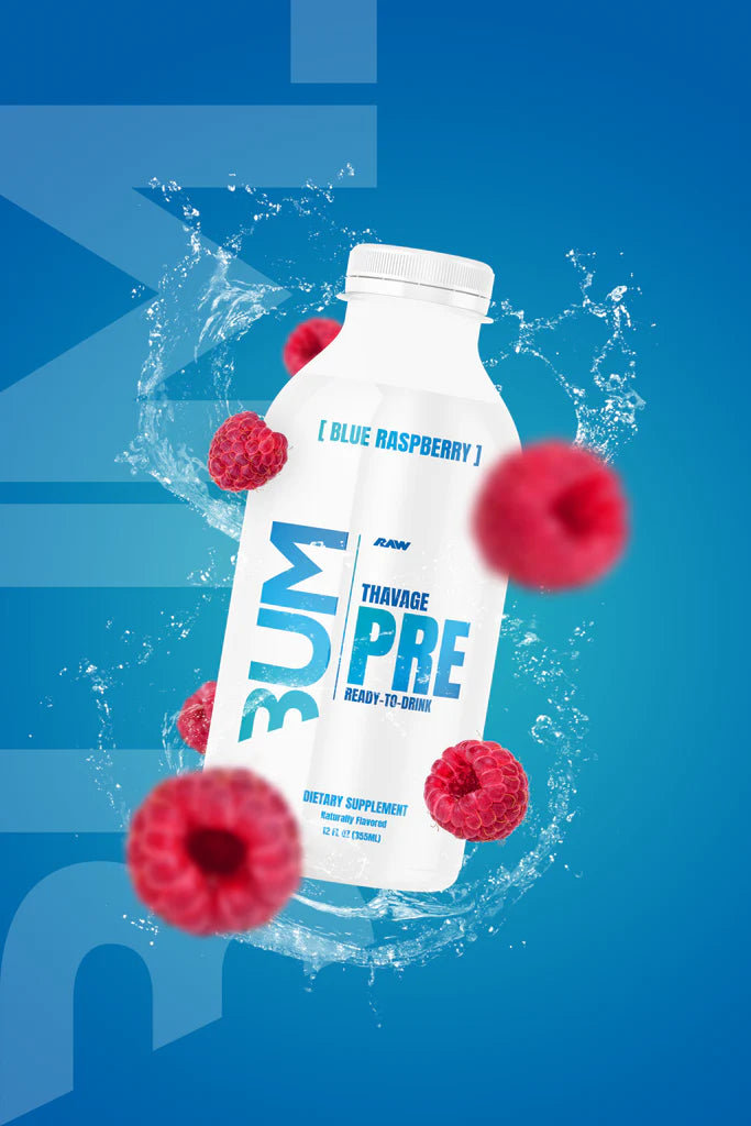 RAW THAVAGE RTD 355ML. 12 PACK / BLUE RASPBERRY