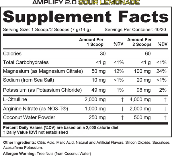 JAY CUTLER AMPLIFY 2.0 216 GR. (7.62OZ) 40 SERV. / PEACH MANGO