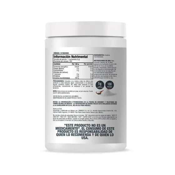 Creatina Monohidratada Isopure Sin Sabor 100 Serv.