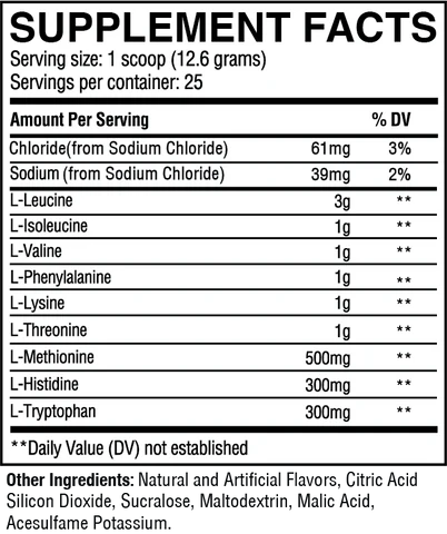 RAW EAA ESSENTIAL AMINO ACIDS 315 GR. 25 SERV. / WATERMELON