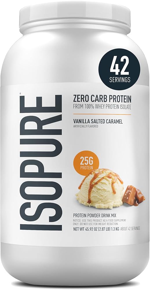 Isopure Proteina Zero Carb-Vanilla Salted Caramel 3lb
