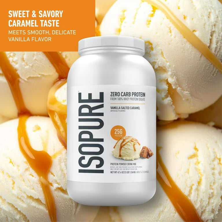 Isopure Proteina Zero Carb-Vanilla Salted Caramel 3lb