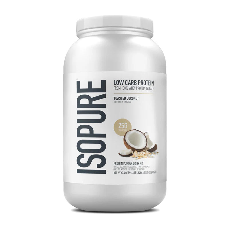 Isopure Proteína Baja en Carbohidratos-Toasted Coconut 3lb Aprox. 43 Servicios