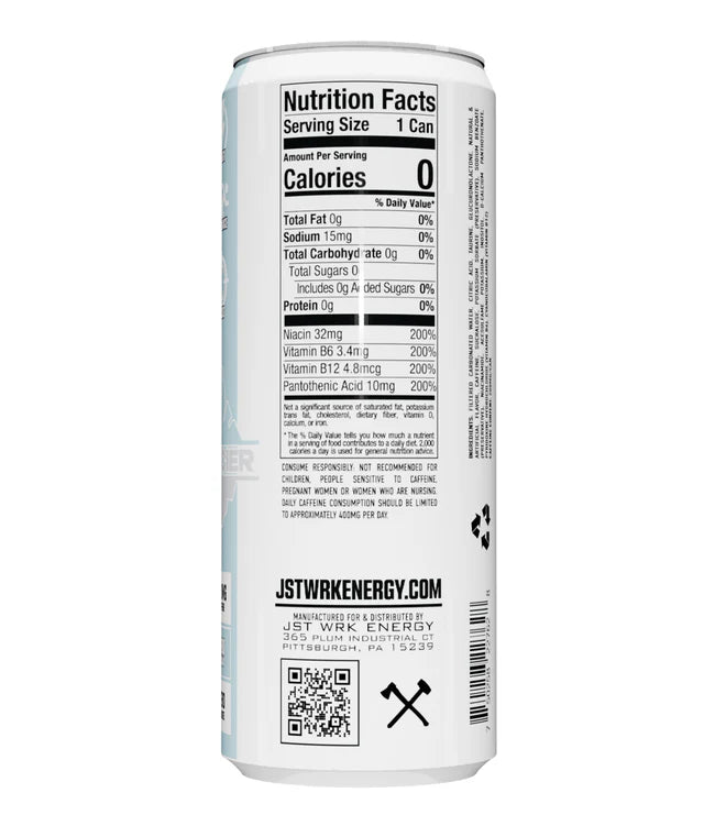 JSTWRK ENERGY 12 PACK / GLACIER