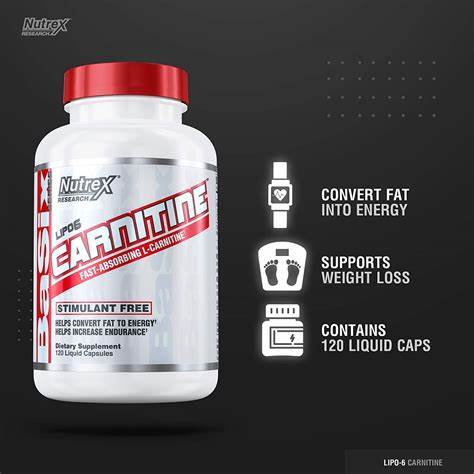 NUTREX LIPO6 CARNITINE 120 CAPSULES 1310 GR. 60 SERV. UNFLAVORED