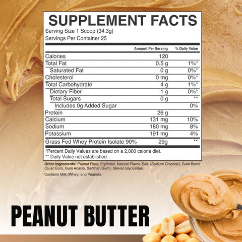 RAW PROTEIN 900 GR. 25 SERV. / PEANUT BUTTER