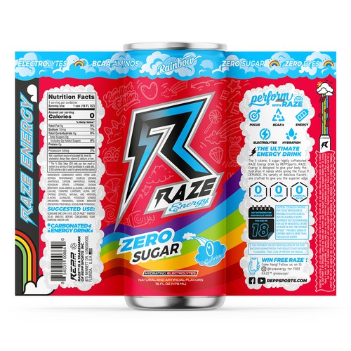 Raze Energy Rainbow 473 ml