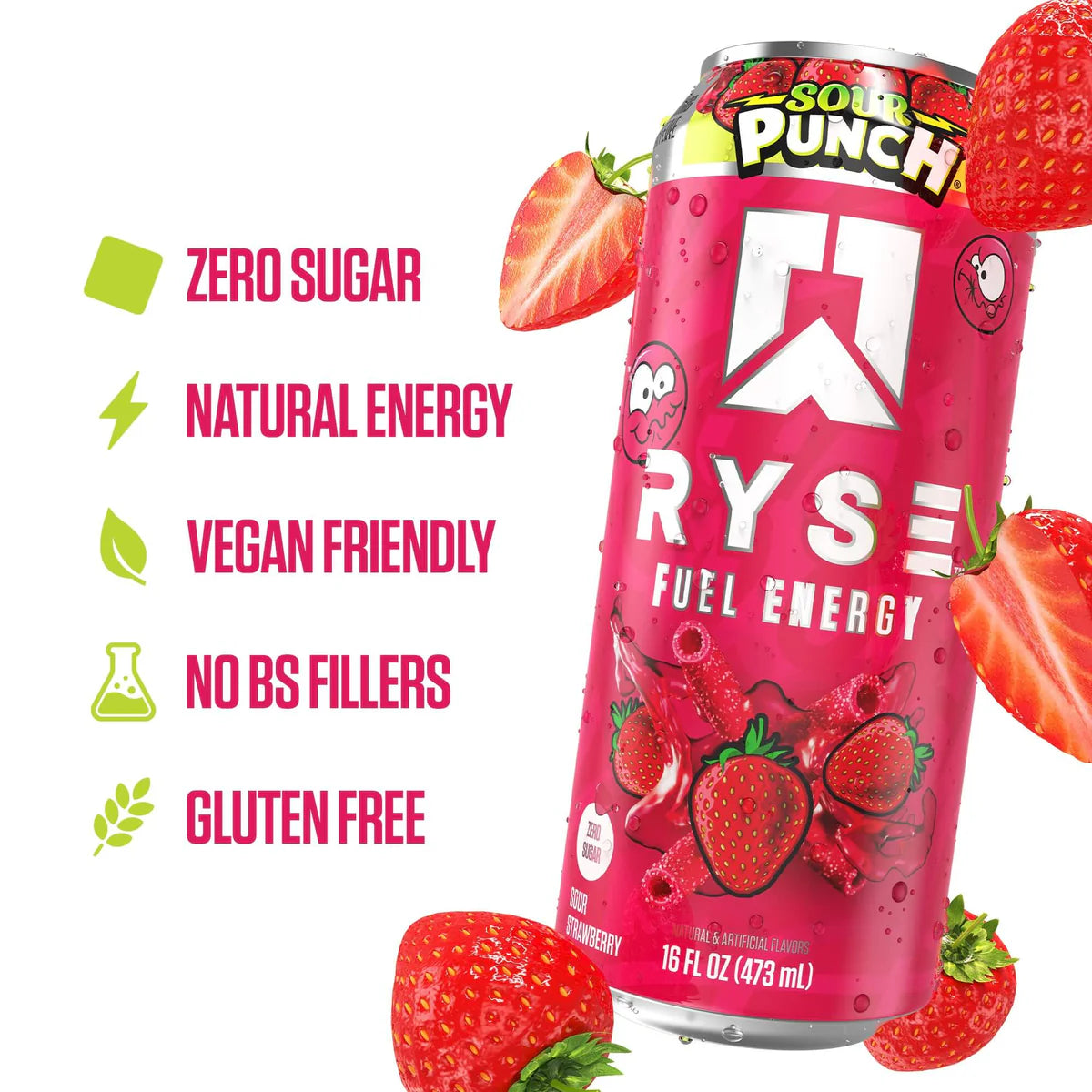 Ryse Fuel Energy Drink Sour Punch Strawberry 473 ml