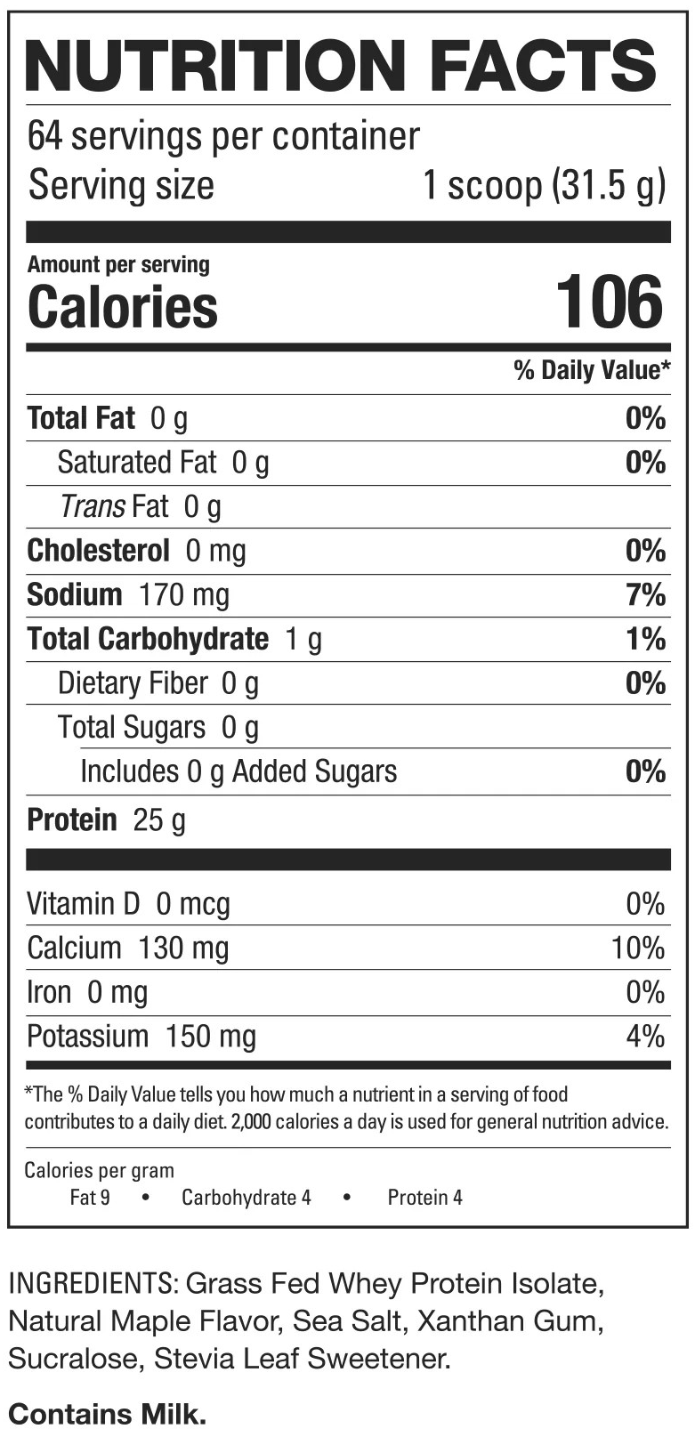 HD MUSCLE PROHD ISOLATE 2 LB. 30 SERV. / MAPLE AND WAFLES