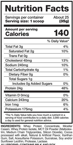 EVOGEN EVOFUSION 1820 GR. 60 SERV. / CHOCOLATE SHAKE