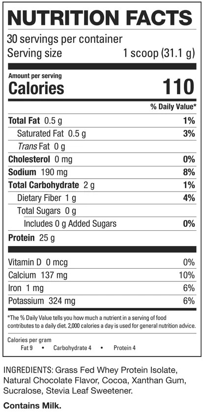 HD MUSCLE PROHD ISOLATE 2 LB. 30 SERV. / CHOCOLATE
