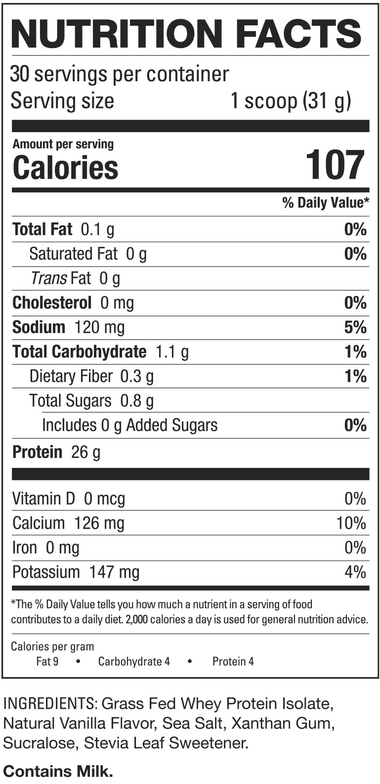 HD MUSCLE PROHD ISOLATE 2 LB. 30 SERV. / VANILA