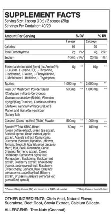 HD MUSCLE INTRAHD 400 GR. (14OZ) 40/120 SERV. / WATERMELON