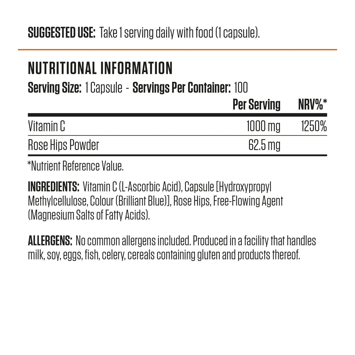 Applied Nutrition Vitamina C 100 Serv.