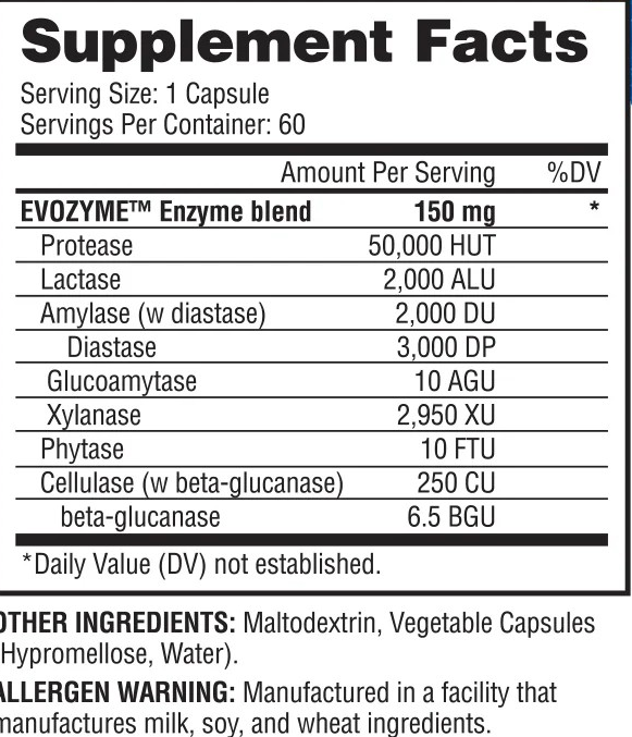 EVOGEN EVOZYME 150 GR. 60 SERV. UNFLAVORED
